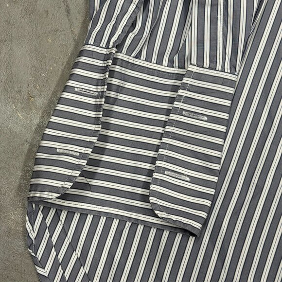 Hilditch & Key Dress Shirt French Cuffs Striped Made in Britain 43 17 XL - Picture 4 of 9